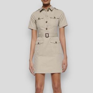 Burberry Brit Livia Twill Safari Dress in Tan | Size 6